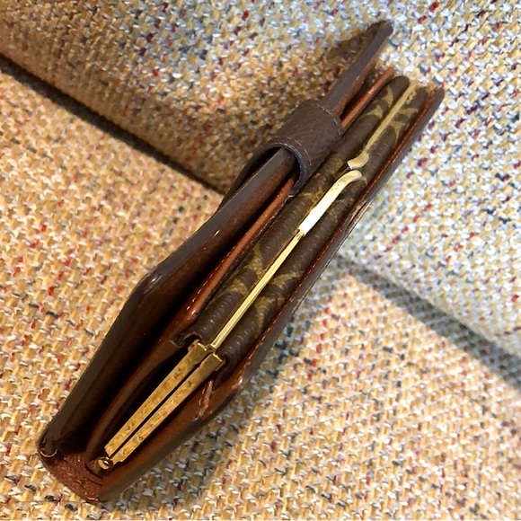 LOUIS VUITTON Monogram Porte Monnaie Viennois Bifold KissLock Wallet Authentic - Picture 5 of 17